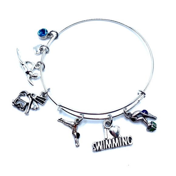 Swimming Bracelet Love To Swim May Be Personalized - Picture 5 of 7